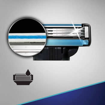 Бритва для гоління чоловічий Gillette Mach3 c 2 змінними картриджами - Pampik - 5