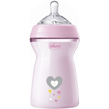 Бутылочка для кормления Chicco Natural Feeling Color, 330 мл, 6+, розовый (81335.10) - Pampik