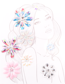 Наклейки-стрази для волосся Lukky Квіткова феєрія (T18906) - Pampik - 2