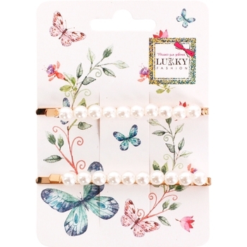 Заколки для волосся Lukky, білий, 2 шт. (T19588) - Pampik