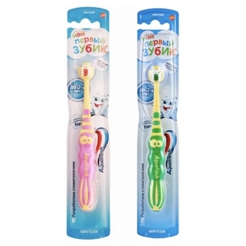 Зубная щетка Aquafresh Мой первый зубик, 1 шт. в ассортименте (5908311864418) - Pampik