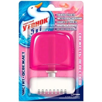 Підвісний блок для унітазу Туалетне Каченя Свіжість пелюсток, 55 мл - Pampik