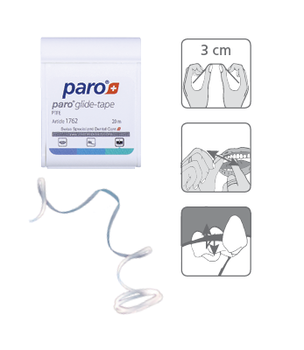 Зубна стрічка Paro Swiss Glide-Tape, тефлон, 20 м - Pampik - 2