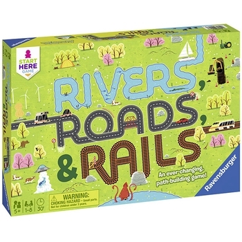 Настільна гра Ravensburger Річки, дороги та рейки (22053) - Pampik