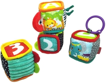 М'який кубик Infantino Звірята (306606) - Pampik - 2