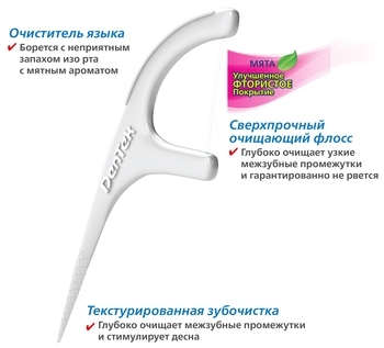 Флосс-зубочистки DenTek Тройная очистка Triple Clean, 20 шт. - Pampik - 4