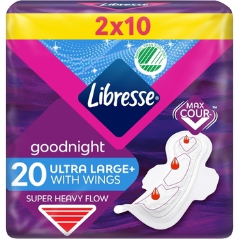 Гігієнічні прокладки Libresse Ultra Thin Goodnight Soft, 20 шт. - Pampik