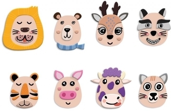 Набір магнітів DoDo Мордочки, 77 елементів + ​​планшетка (200209) - Pampik - 2