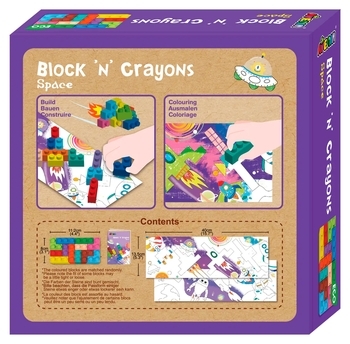 Набор для творчества Avenir Космос, восковые мелки, 12 цветов (BTS216015) - Pampik - 2