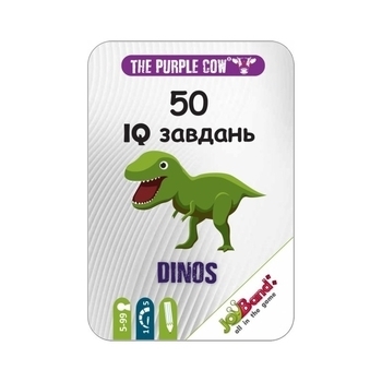 Настільна гра JoyBand 50 IQ-завдань Динозаври, укр. мова (3361) - Pampik