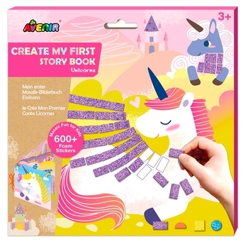 Набір для творчості Avenir Єдинороги, аплікація-мозаїка, 600 елементів (CH211590) - Pampik