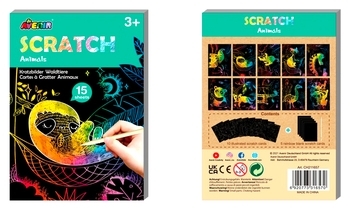 Набор для творчества Avenir Скретчбук, животные в джунглях, 15 листов (CH211657) - Pampik - 2