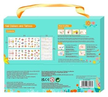 Набір наклейок на тіло та нігті Avenir Квіти, 260 наклейок (NA218207) - Pampik - 2