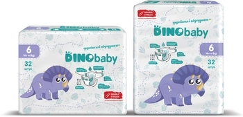 Підгузки на липучках DinoBaby 6 (16 кг), 32 шт. - Pampik - 3