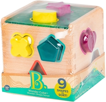Розвиваюча дерев'яна іграшка-сортер Battat Чарівний куб (BX1763Z) - Pampik