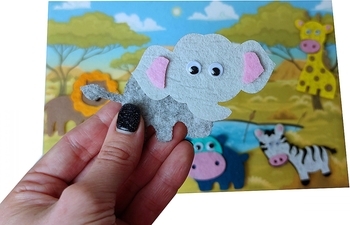 Розвиваюча гра з фетру Умняшка Дикі тварини (ПФ-001) - Pampik - 8