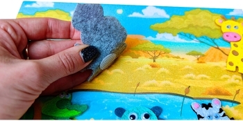 Розвиваюча гра з фетру Умняшка Дикі тварини (ПФ-001) - Pampik - 7