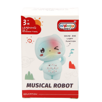 Музична іграшка Lindo Робот-кіт, блакитний (668-129) - Pampik - 2