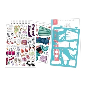 Блокнот с трафаретами Make it Real Городской стиль (MR3207) - Pampik - 2