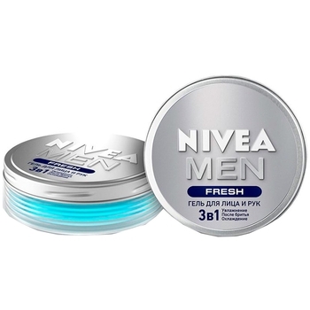 Гель Nivea Fresh Men 3 в 1 для лица и рук, 75 мл - Pampik