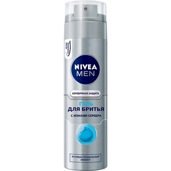 Гель для гоління Nivea Men Срібний захист, 200 мл - Pampik