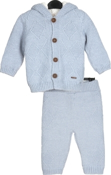 Комплект Cassiope Ромбики, в'язка на велсофті, р.68, бузковий (473391-03-68) - Pampik