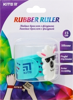Лінійка-браслет Kite з фігуркою, 15 см, бірюзовий (K20-018-2) - Pampik