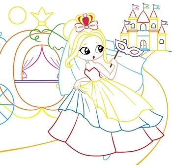 Книга Чарівні розмальовки із секретними візерунками. Принцеси - Pampik - 2