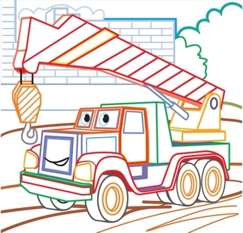 Книга Чарівні розмальовки із секретними візерунками. Будівельні машини - Pampik - 2