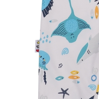 Комбінезон-чоловічок Софія Атлантика, інтерлок, р.80, білий з блакитним (210180) - Pampik - 3