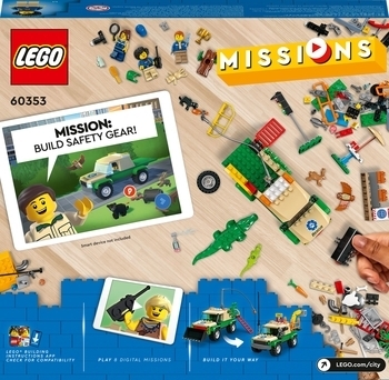 Конструктор LEGO City Missions Місії порятунку диких тварин (60353) - Pampik