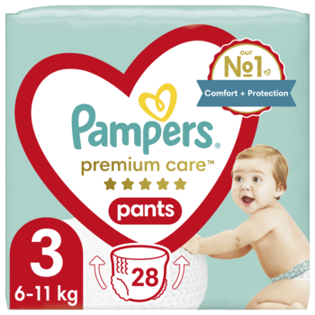 Підгузки-трусики Pampers Premium Care Pants 3 (6-11 кг), 28 шт. - Pampik