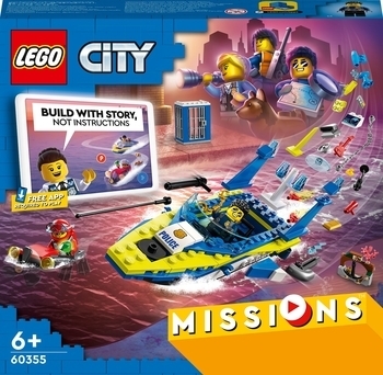 Конструктор LEGO City Missions Детективні місії водної поліції (60355) - Pampik
