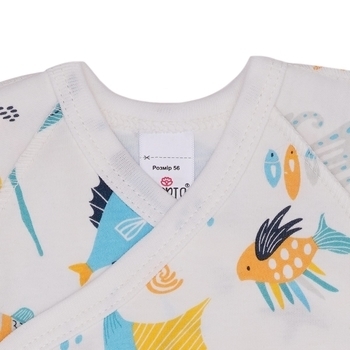 Боді Софія Атлантика, інтерлок, р.56, білий з блакитним (211156) - Pampik - 3