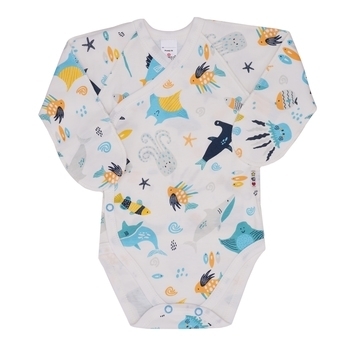 Боді Софія Атлантика, інтерлок, р.56, білий з блакитним (211156) - Pampik