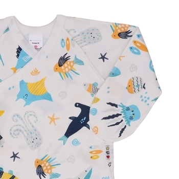 Боді Софія Атлантика, інтерлок, р.56, білий з блакитним (211156) - Pampik - 2