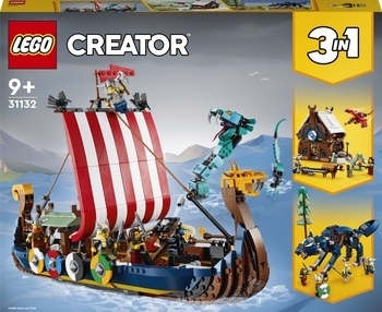 Конструктор LEGO Creator Корабель вікінгів і Мідгардський змій (31132) - Pampik