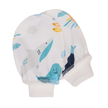 Царапки Софія Атлантика, інтерлок, р.56, білий з блакитним (215156) - Pampik