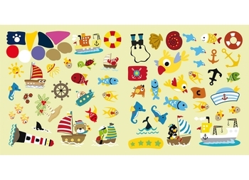 Книга Розмальовки, аплікації, завдання. Кораблі. 40 наліпок - Pampik - 4