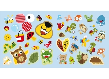 Книга Розмальовки, аплікації, завдання. Тварини. Веселі та кумедні. 40 наліпок - Pampik - 4