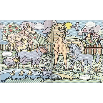 Книга Віммельбух. Водяні розмальовки. Тварини на фермі - Pampik - 2