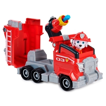 Ігровий набір Paw Patrol Щенячий патруль у кіно: рятівний автомобіль де-люкс з водієм Маршалом (SM16776/6083) - Pampik