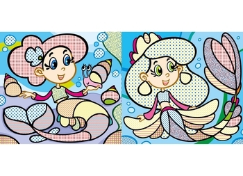 Водяні розмальовки. Кольоровий фон. Русалоньки - Pampik - 3