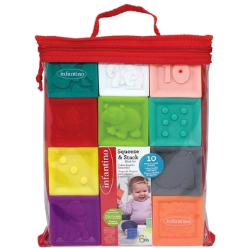 Развивающие силиконовые кубики Infantino Посчитай зверюшек (206711) - Pampik