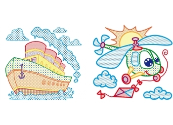 Водяні розмальовки з кольоровим контуром. Плаваємо й літаємо - Pampik - 3