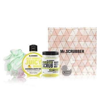 Набір Mr.Scrubber Juicy Mango (300 мл+300 г+1 шт.) - Pampik