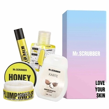 Подарочный набор Mr.Scrubber Sweet Honey (50 мл+50 мл+30 мл+5 г+1 шт.) - Pampik