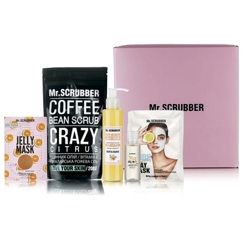 Набор Mr.Scrubber Crazy Citrus (200 г+150 мл+60 мл+35 мл+15 г) - Pampik