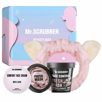 Подарочный набор Mr.Scrubber Fresh&Comfort (150 г+30 мл+1 шт.+1 шт.) - Pampik