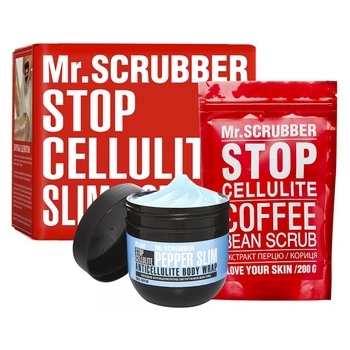 Антицеллюлитный набор Mr.Scrubber Холодное обертывание + Скраб (250 г+200г) (4820200331157) - Pampik